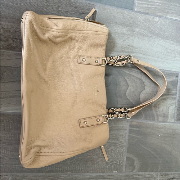 Kate Spade Used pebbled leather tan, caramel, neutral dark shoulder bag - Picture 7 of 8